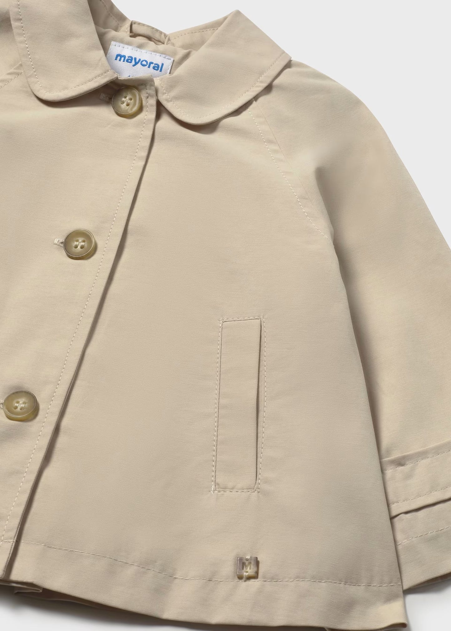 Gabardina beige bebé niña