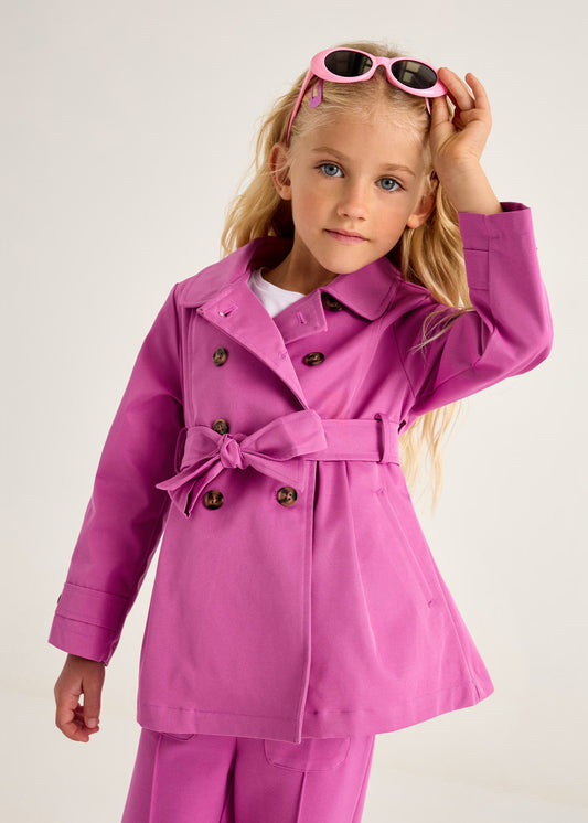 Gabardina orquídea mini niña
