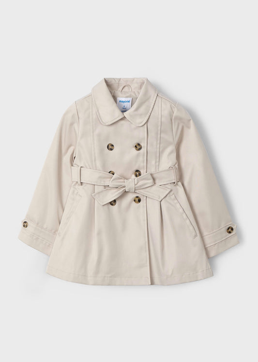 Gabardina sepia mini niña