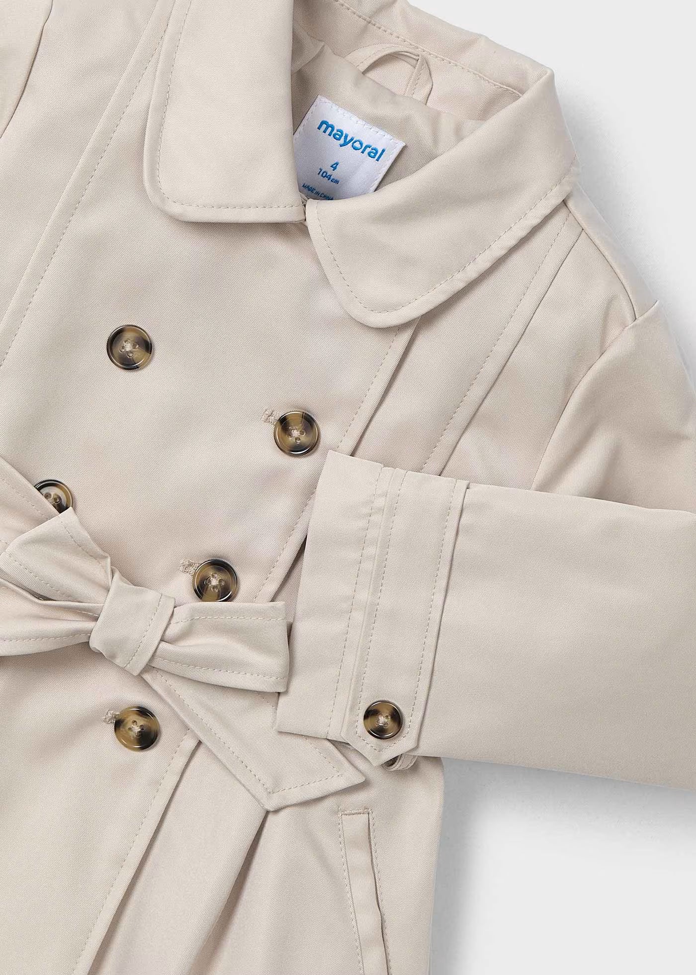 Gabardina sepia mini niña