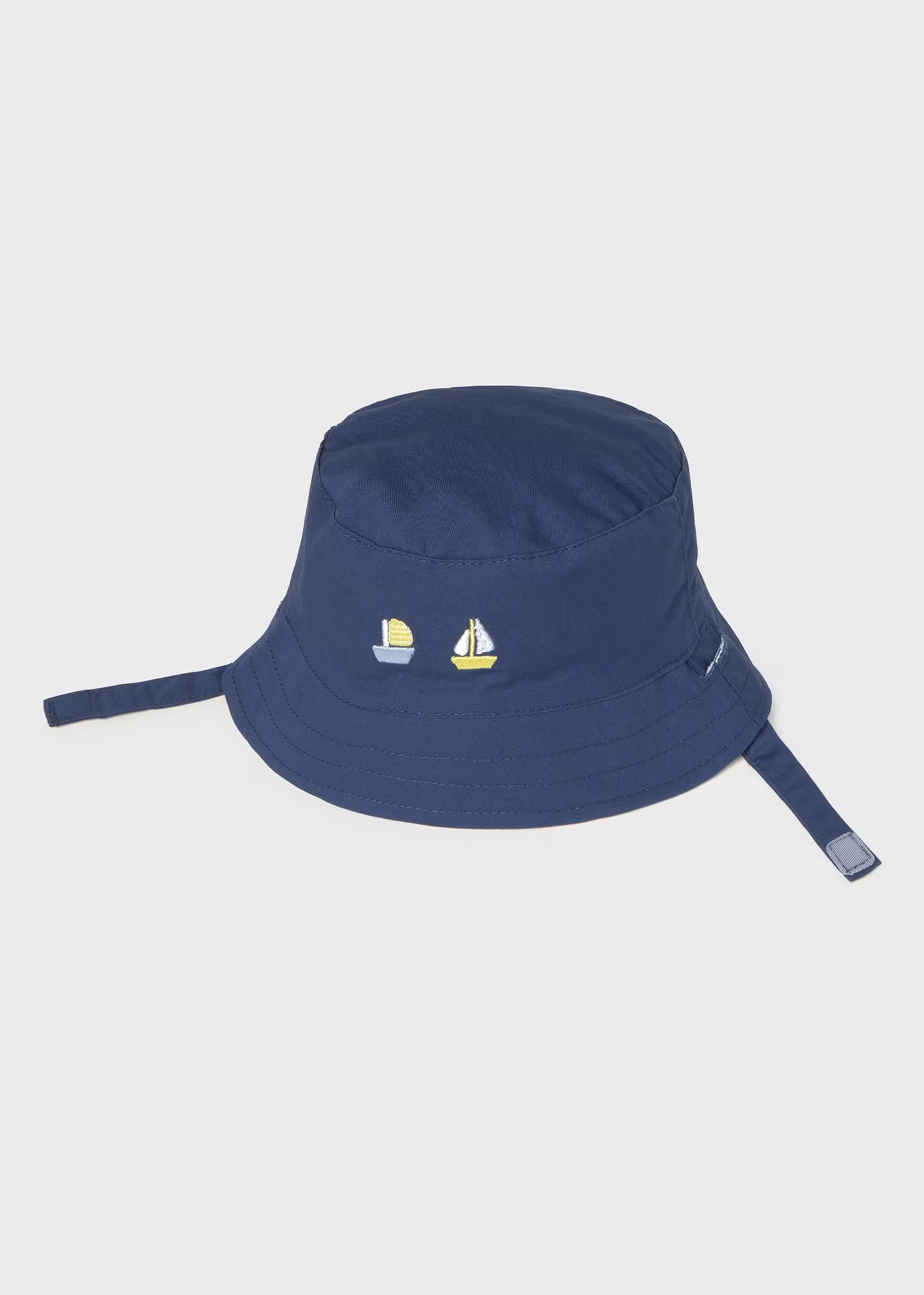 Gorro reversible azul recién nacido y bebé niño