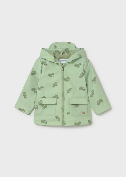Impermeable verde bebé niño