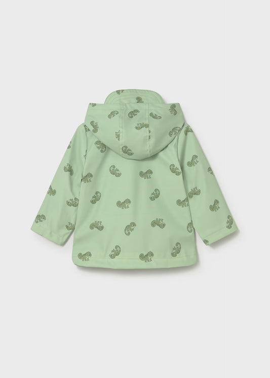 Impermeable verde bebé niño
