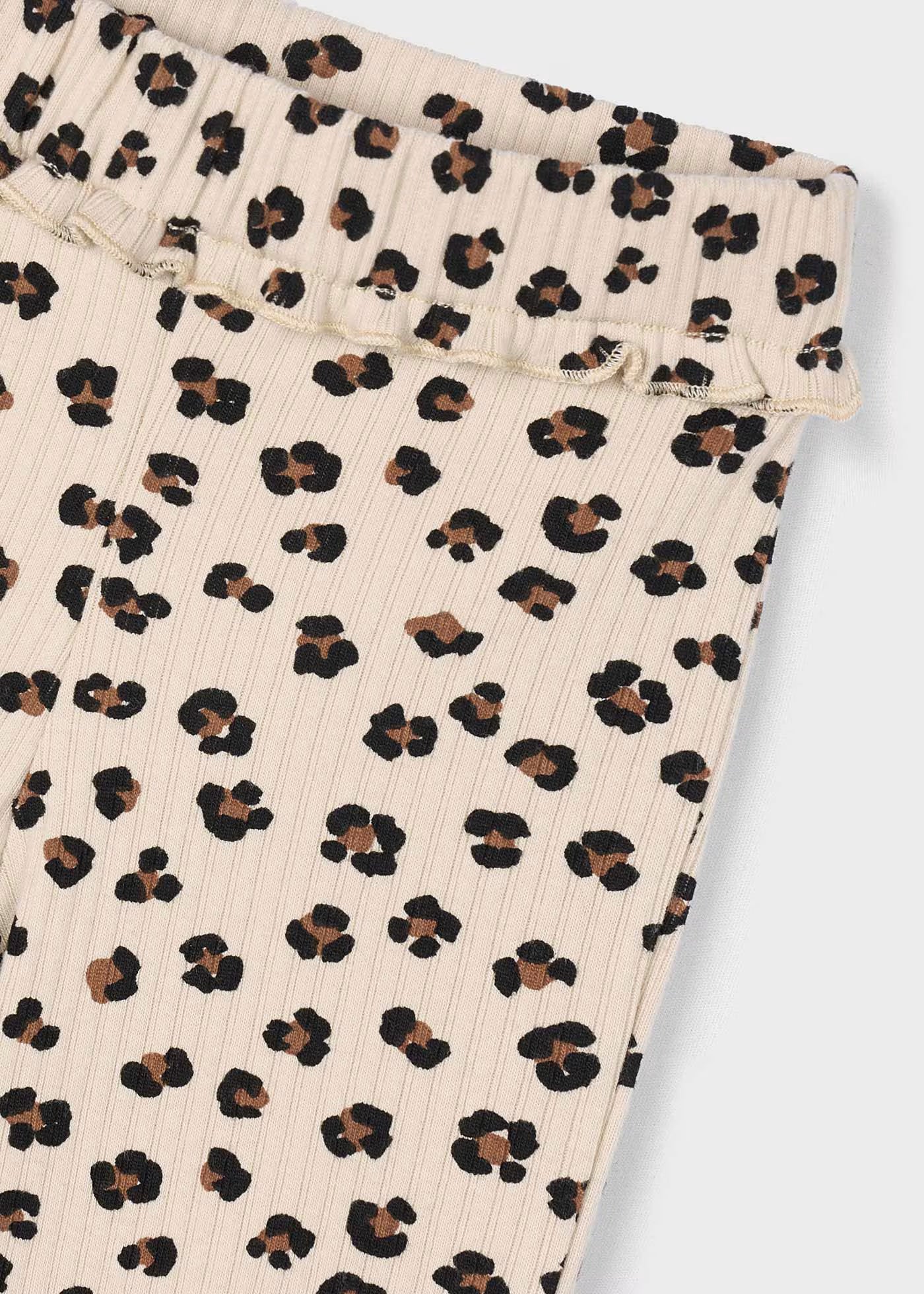 Conjunto leopardo leggings flare mini niña