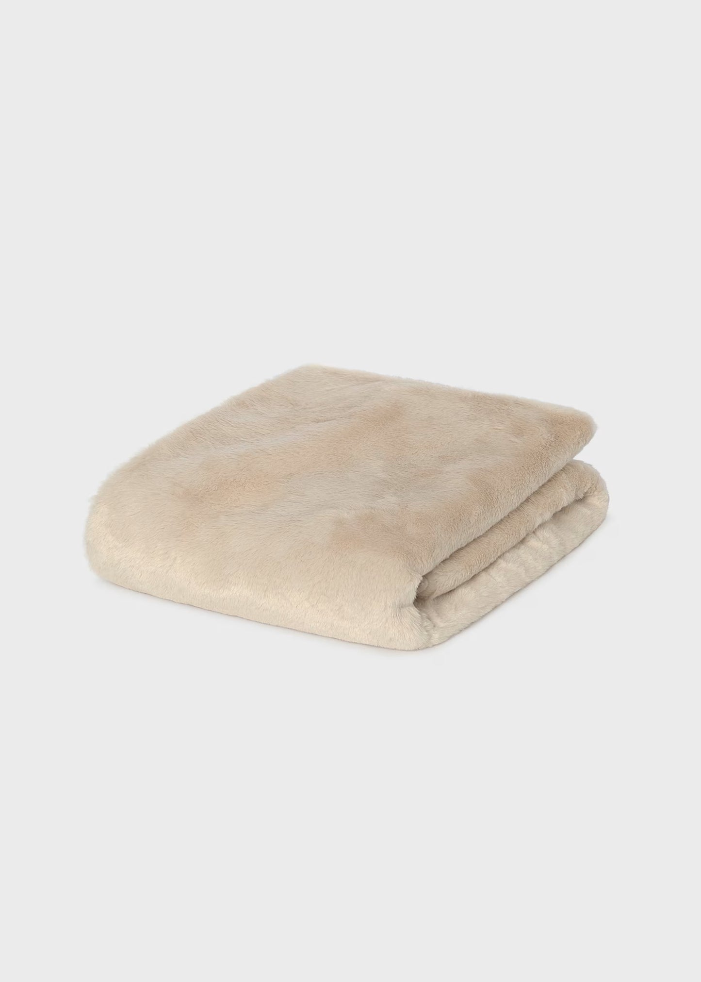 Manta con pompón beige recién nacid@