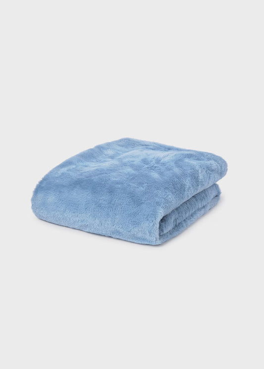 Manta pelo pompones azul recién nacido