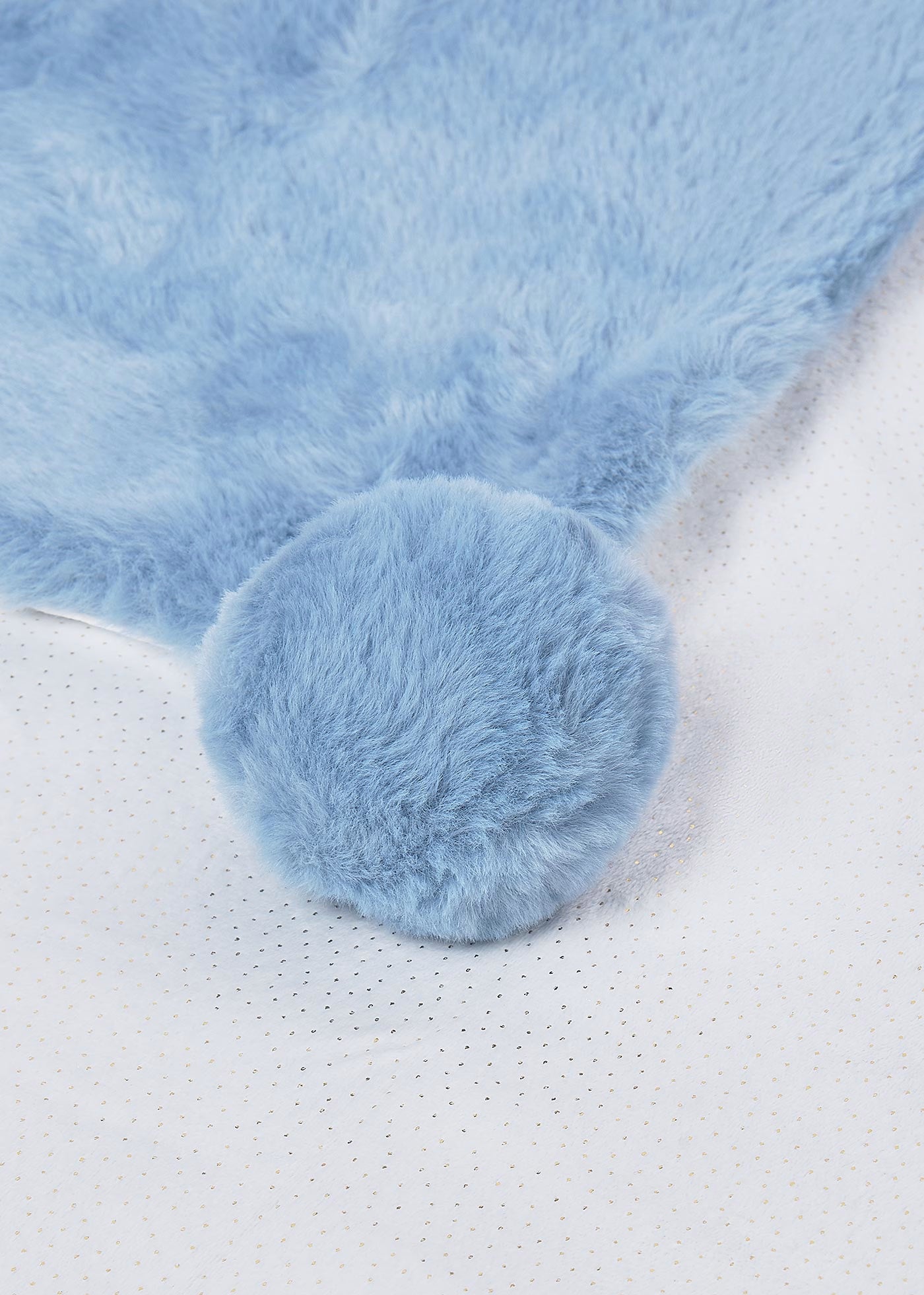 Manta pelo pompones azul recién nacido