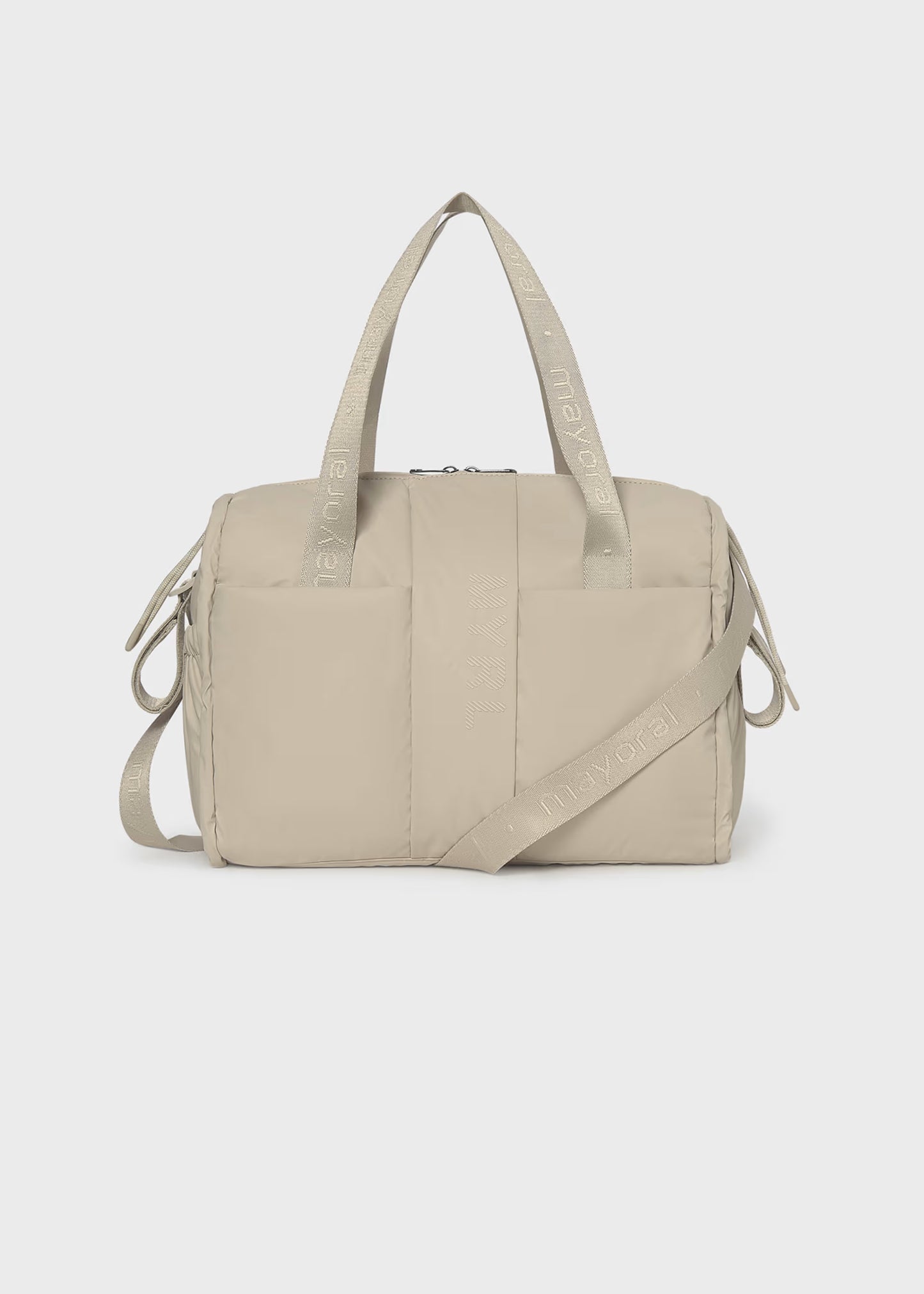 Bolso pañalera impermeable beige recién nacido