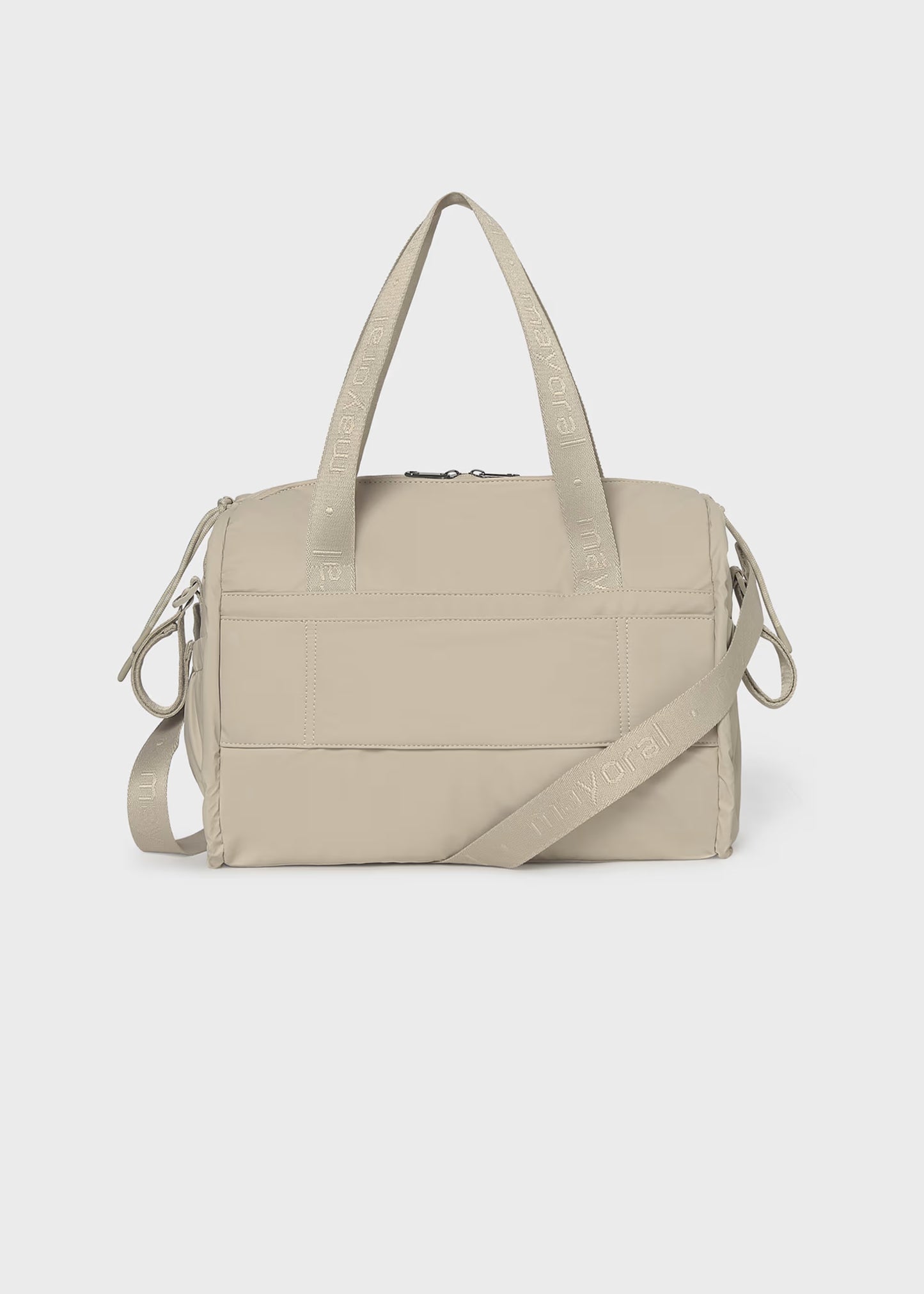 Bolso pañalera impermeable beige recién nacido