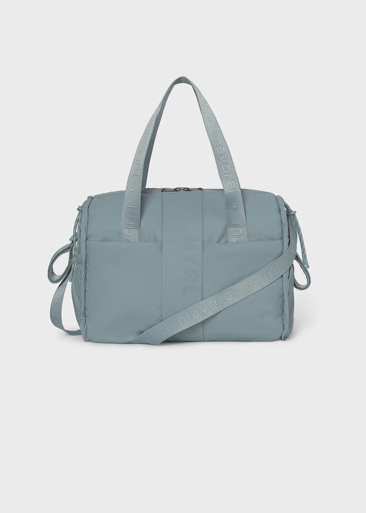 Bolso pañalera impermeable azul recién nacido