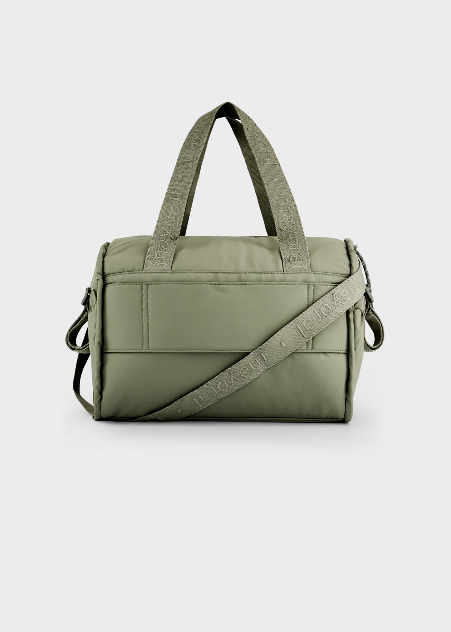 Bolso pañalera impermeable verde recién nacido