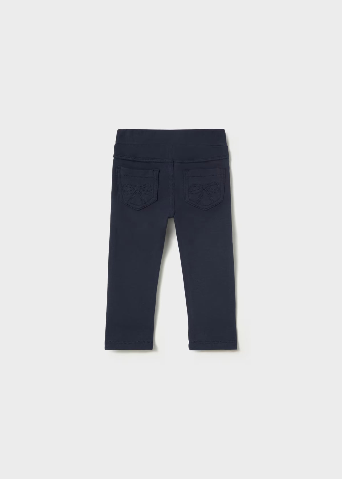 Pantalón felpa básico azul marino bebé niña