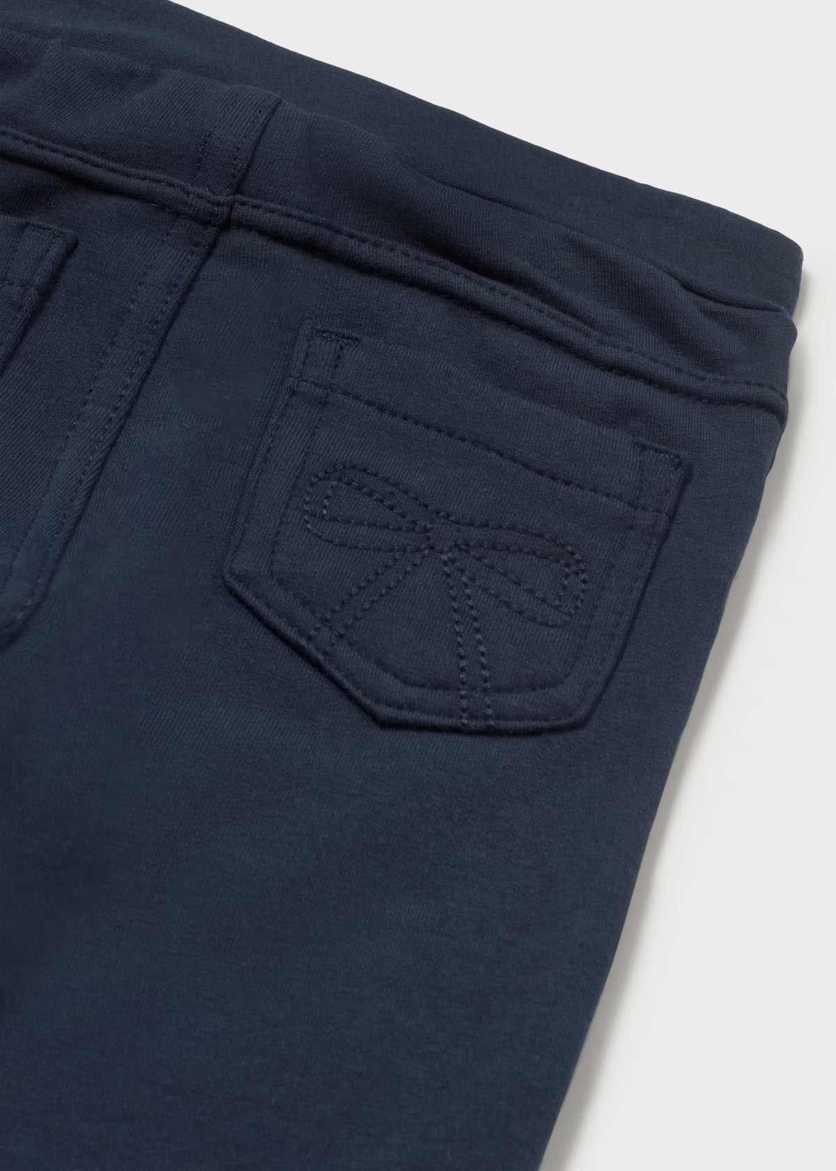 Pantalón felpa básico azul marino bebé niña