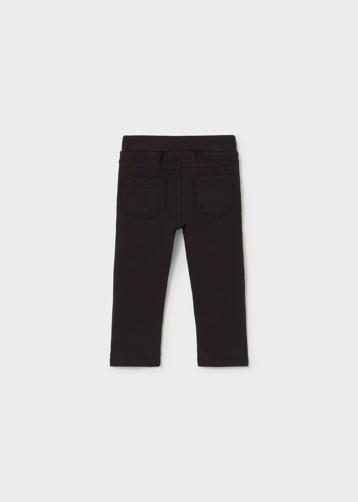 Pantalón felpa básico negro bebé niña