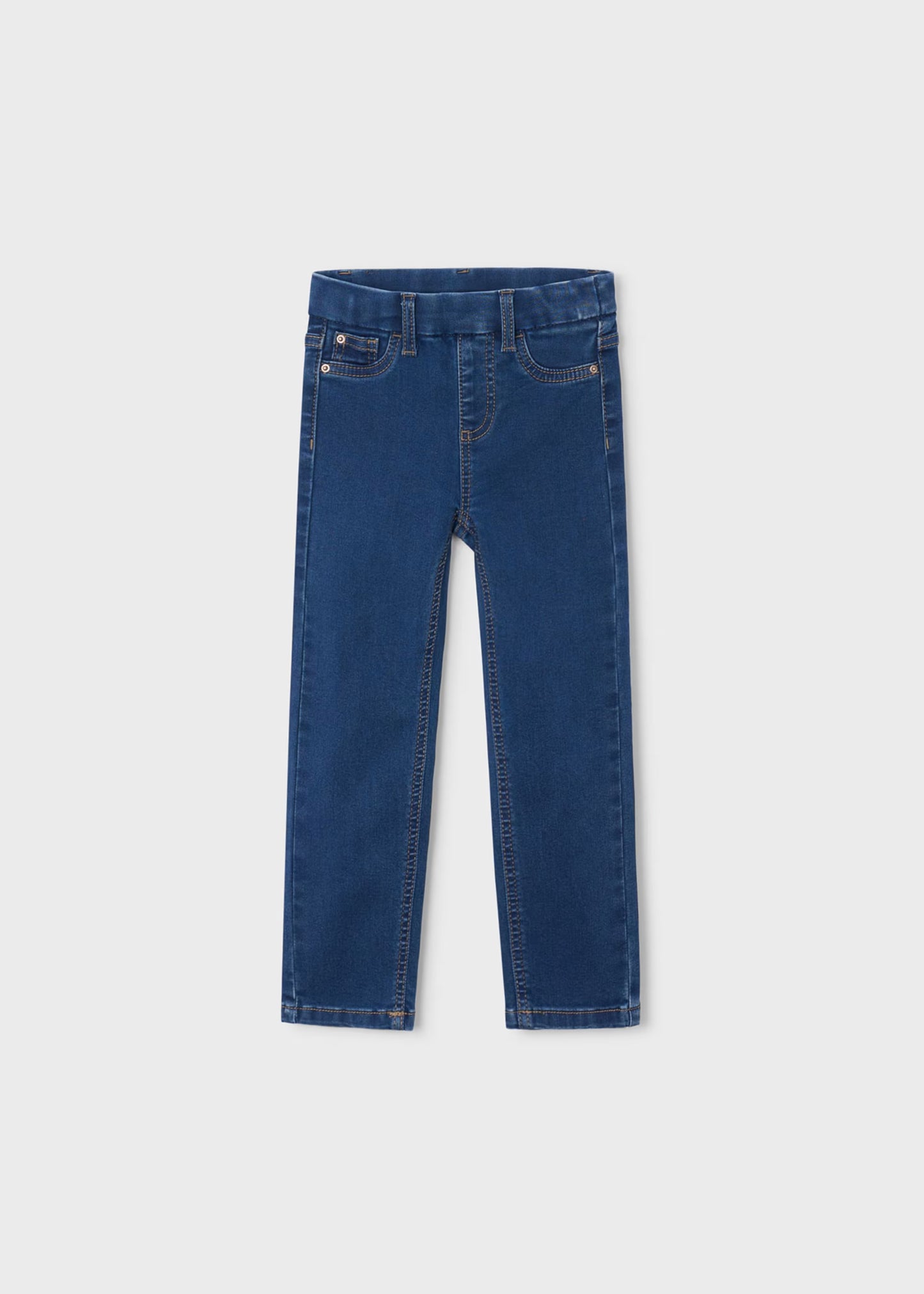 Pantalón de mezclilla básico oscuro mini niña