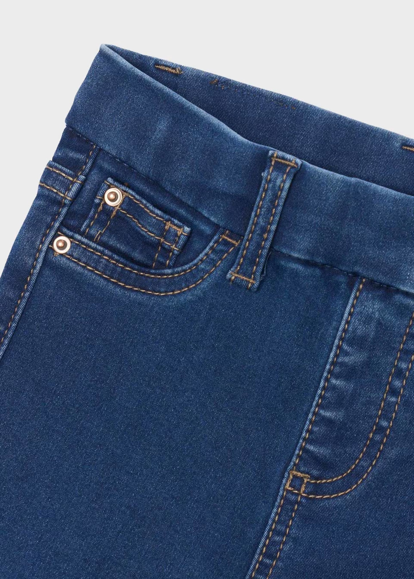 Pantalón de mezclilla básico oscuro mini niña