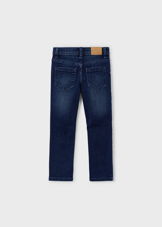 Pantalón mezclilla entallado azul mini niño
