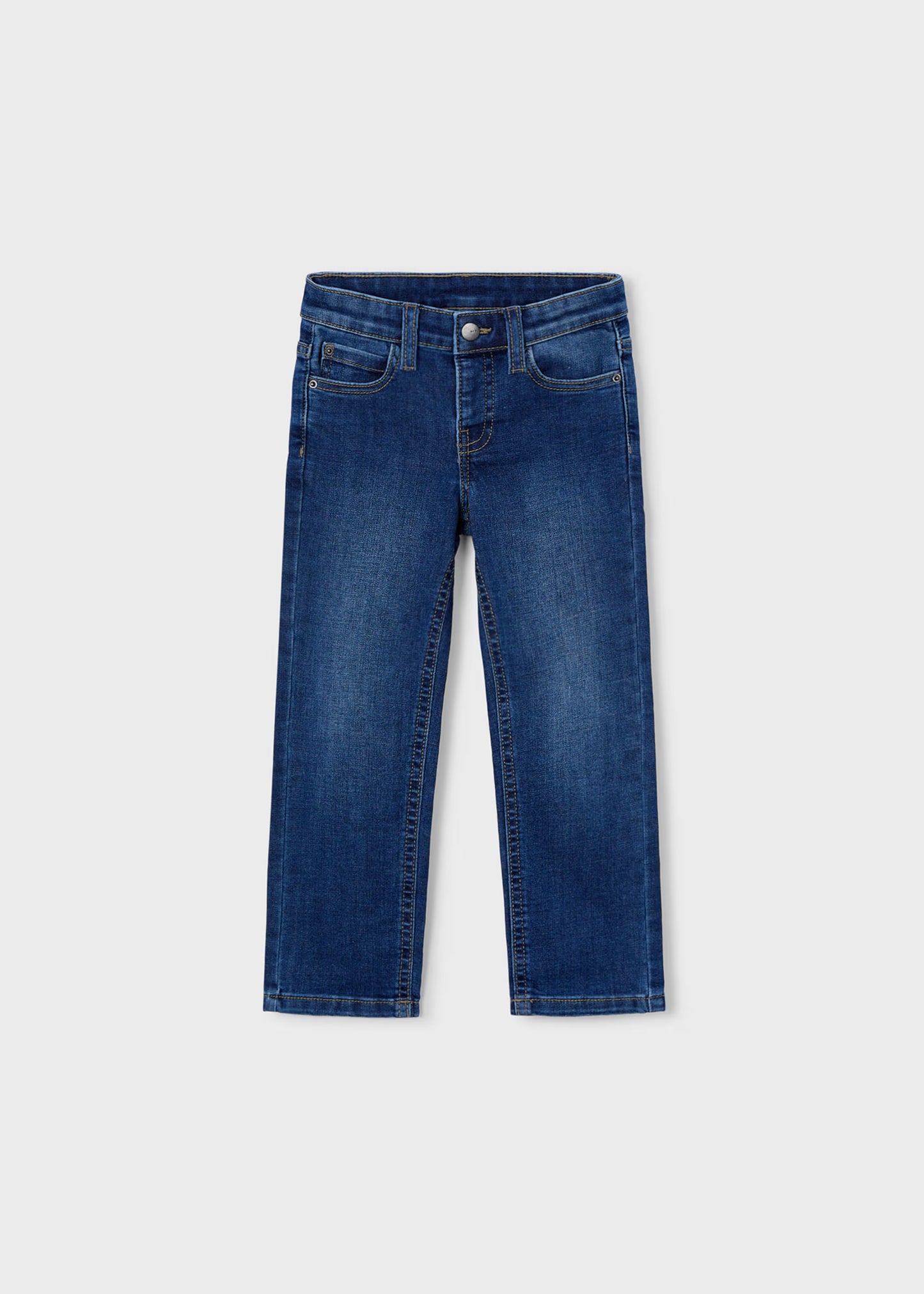 Pantalón de mezclilla slim fit básico mini niño