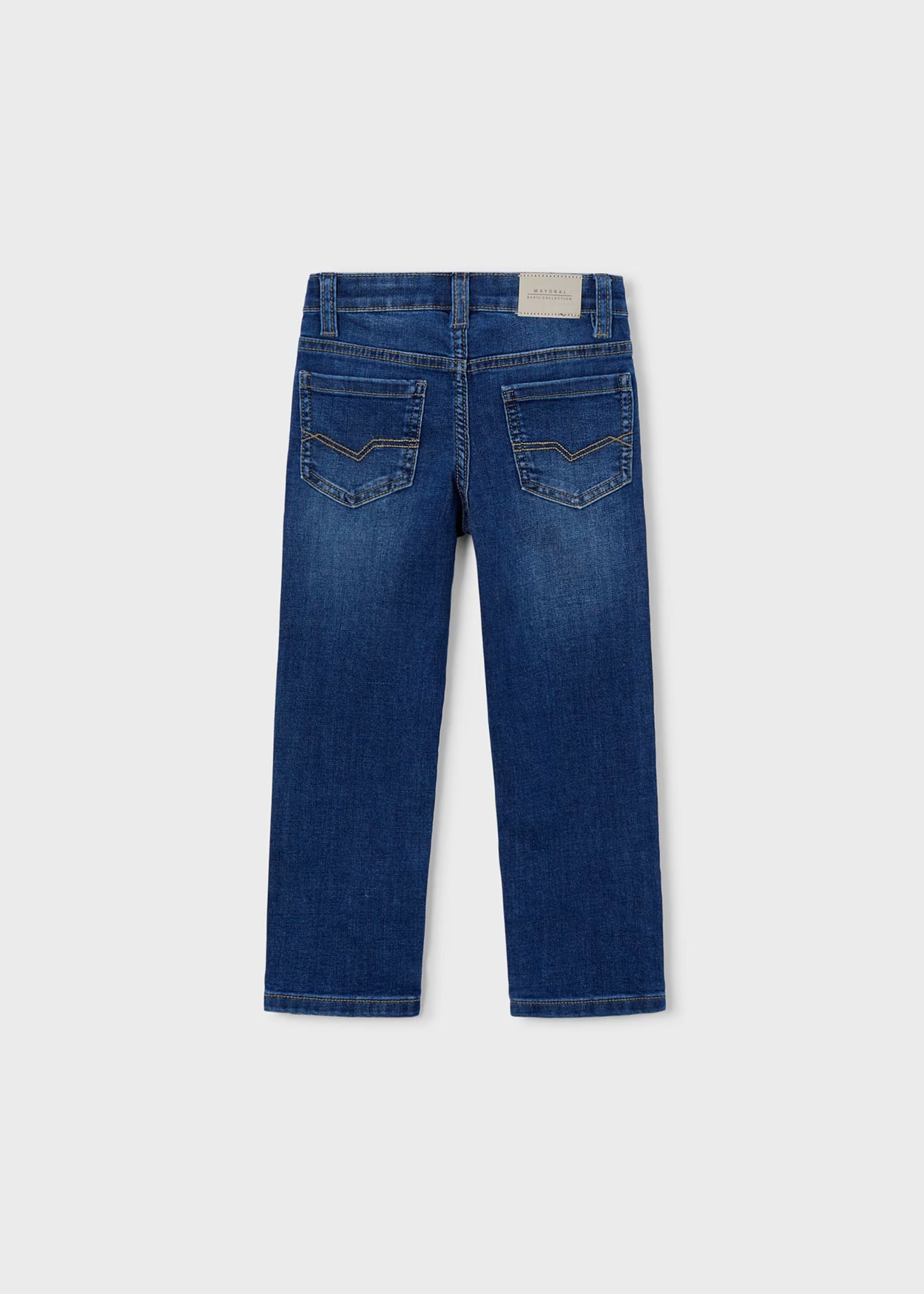Pantalón de mezclilla slim fit básico mini niño