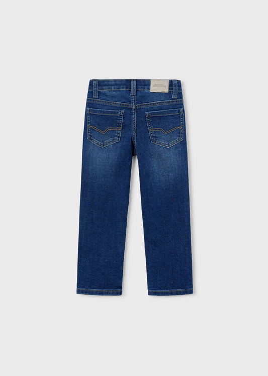 Pantalón de mezclilla slim fit básico mini niño