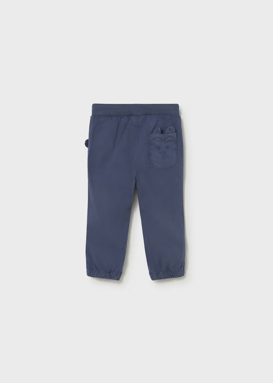 Pantalón jogger azul bolsillo bebé niño
