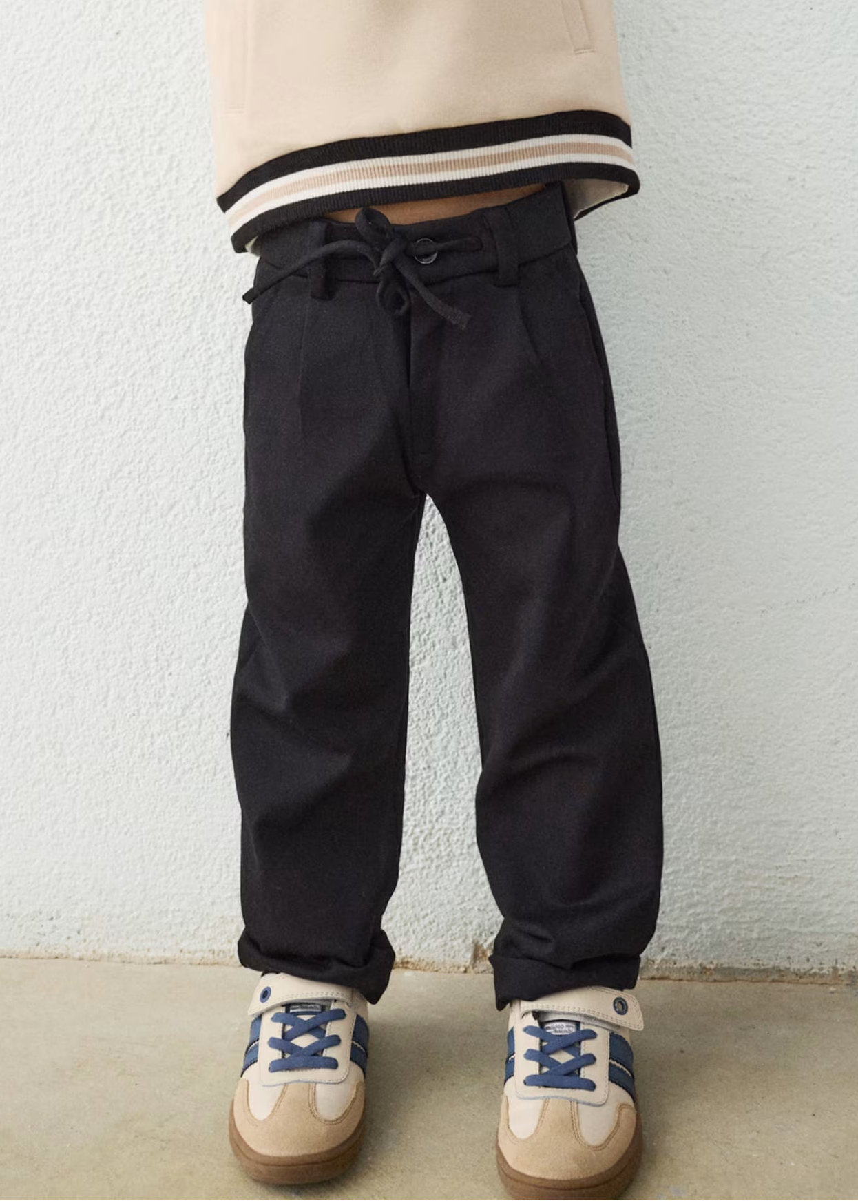 Pantalón smart confort negro mini niño