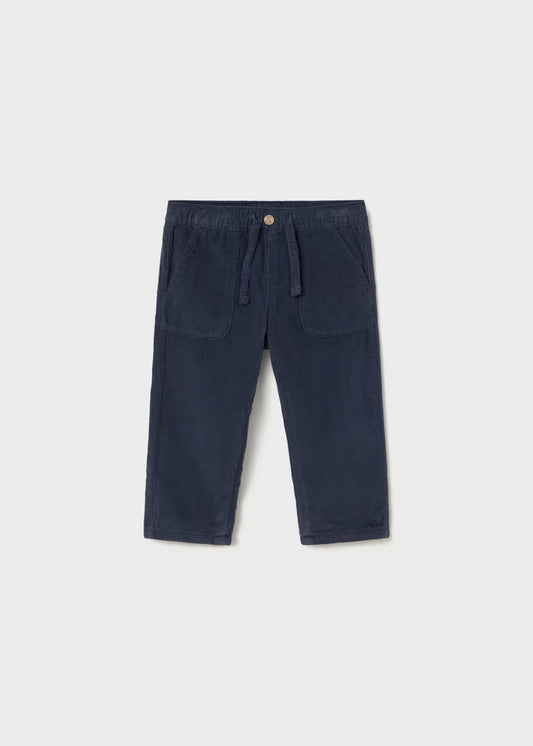 Pantalón micropana forrado azul marino bebé niño