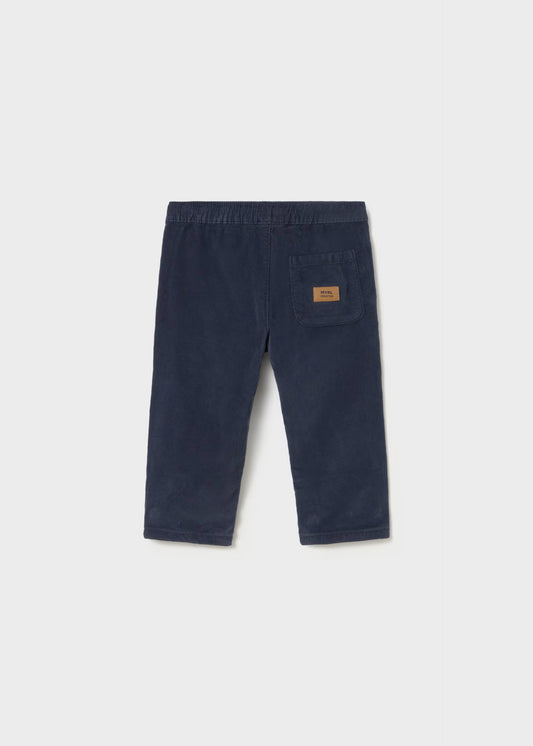 Pantalón micropana forrado azul marino bebé niño