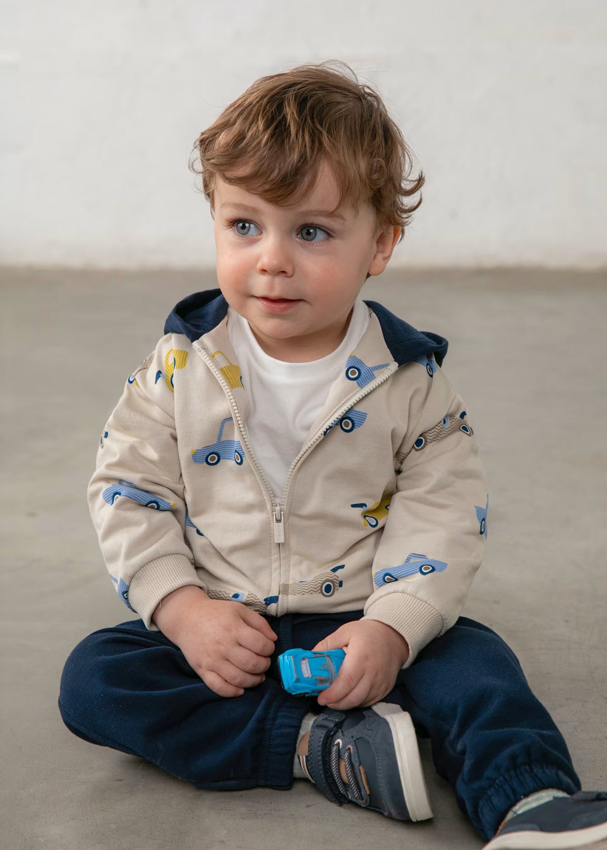 Conjunto de pants 3 piezas carritos bebé niño