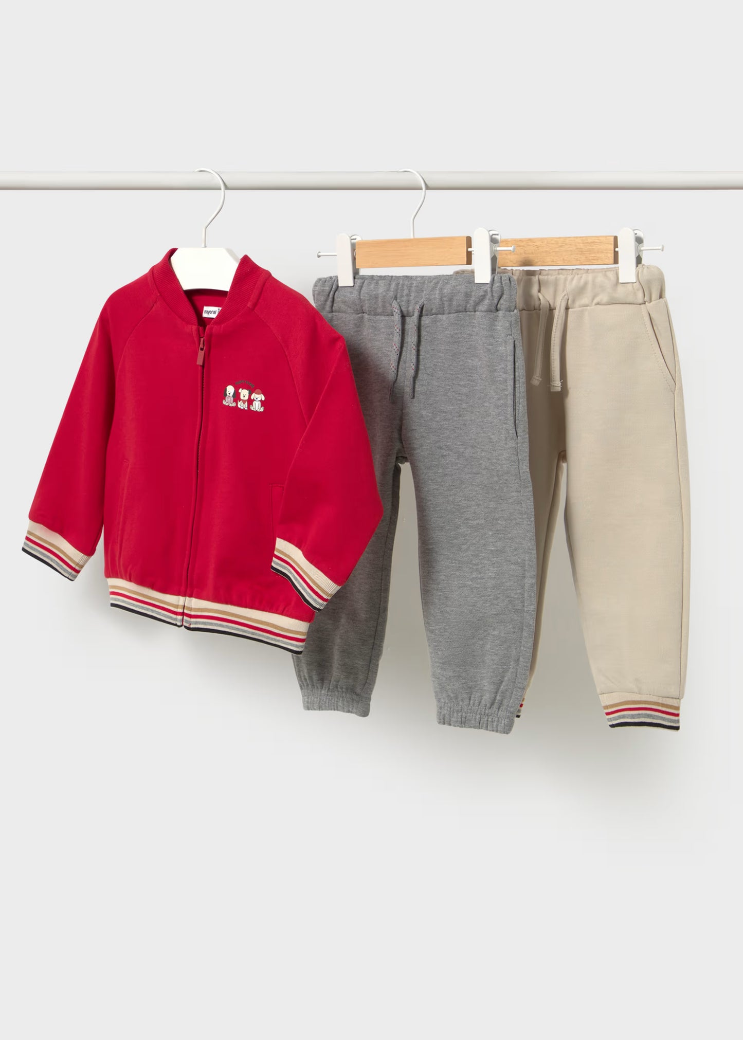 Conjunto de pants rojo 3 piezas bebé niño