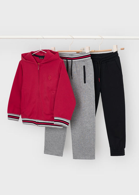 Conjunto de pants 3 piezas rojo mini niño