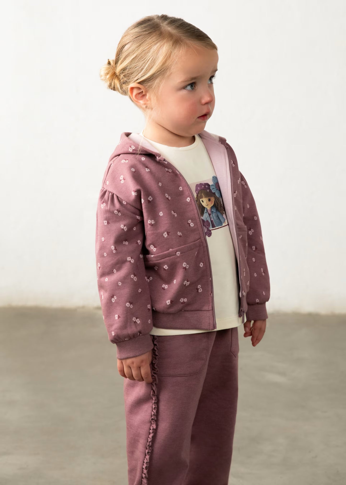 Conjunto pants 3 piezas violeta bebé niña