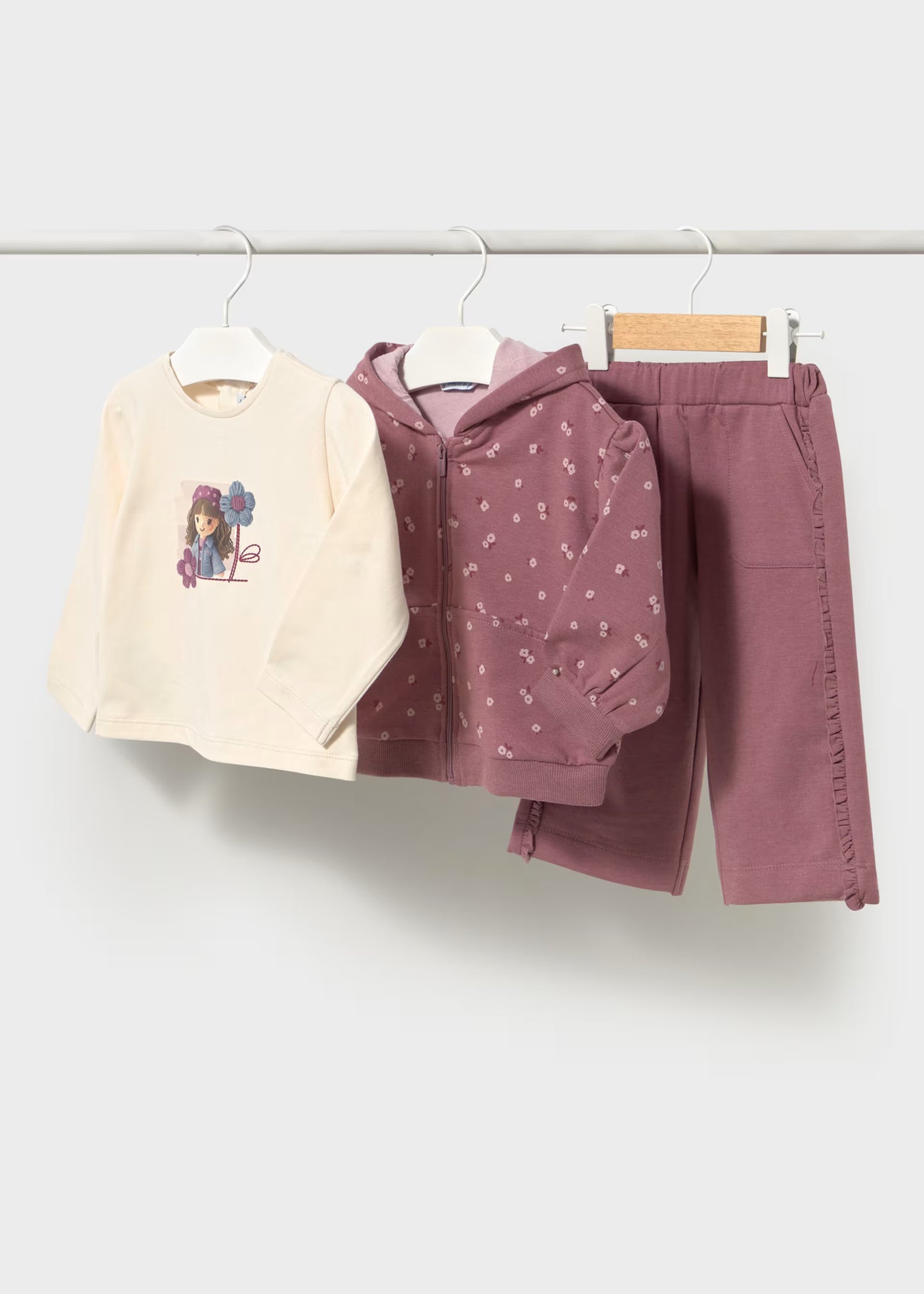 Conjunto pants 3 piezas violeta bebé niña