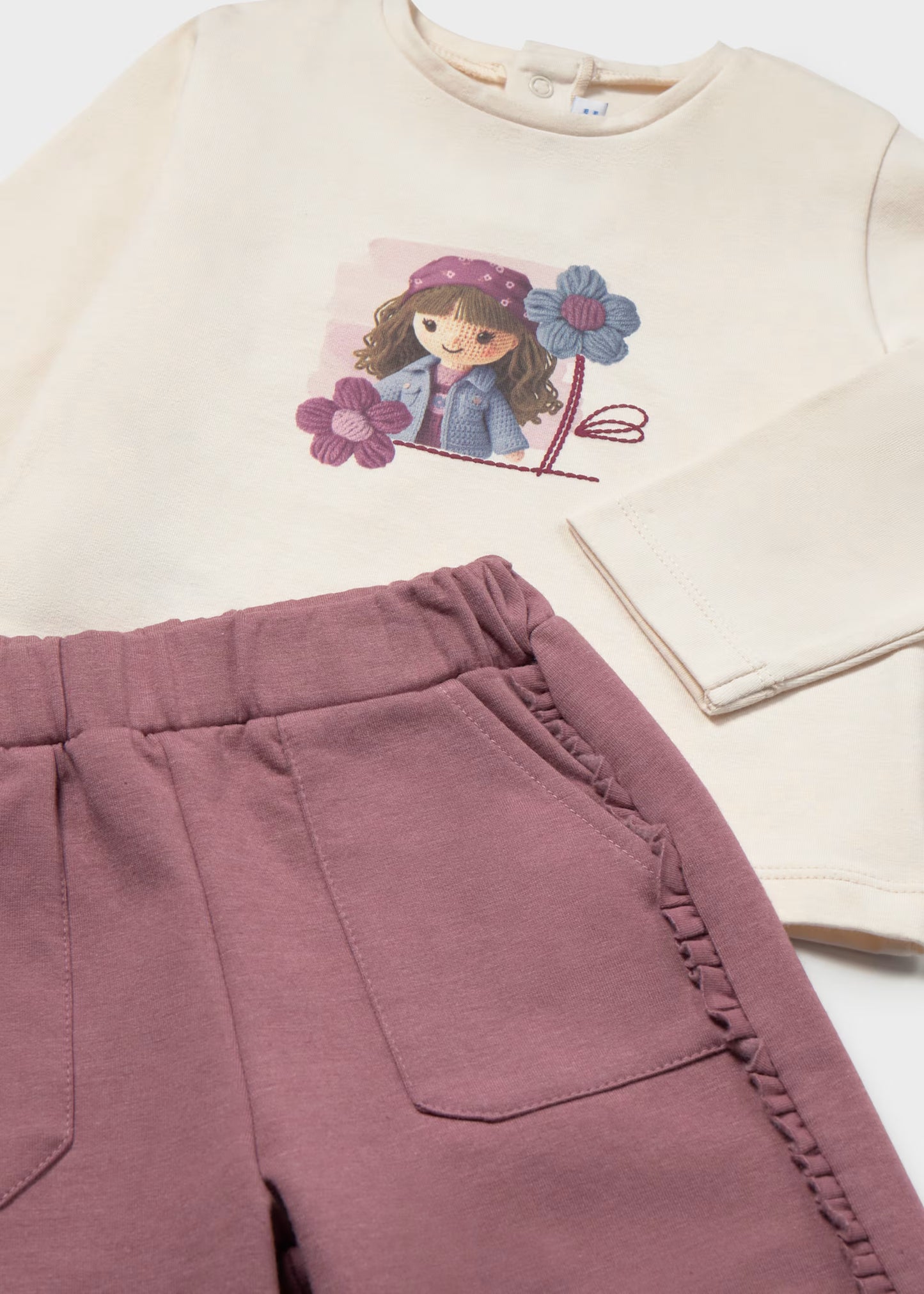 Conjunto pants 3 piezas violeta bebé niña