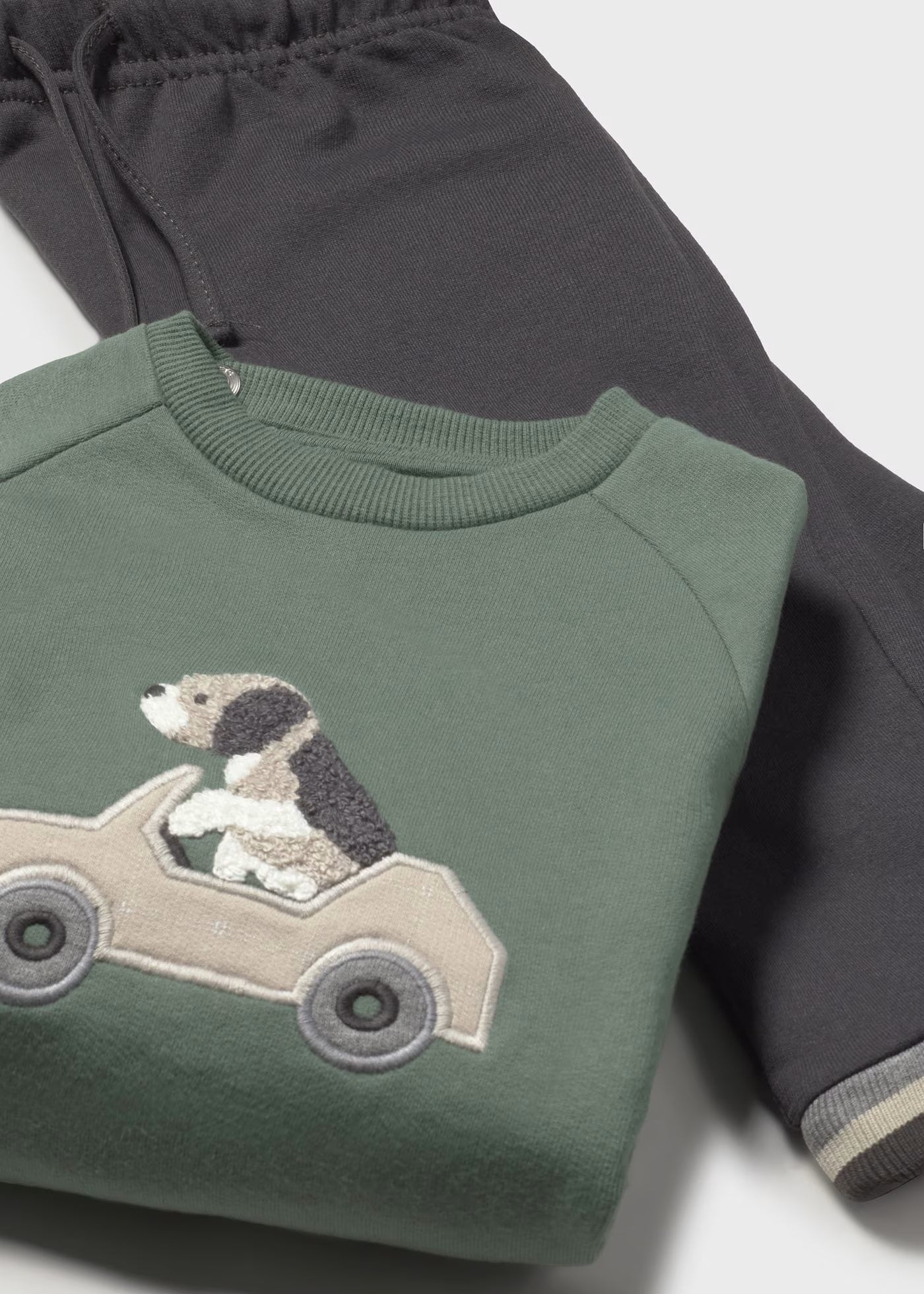 Conjunto de pants verde coche 3 piezas bebé niño