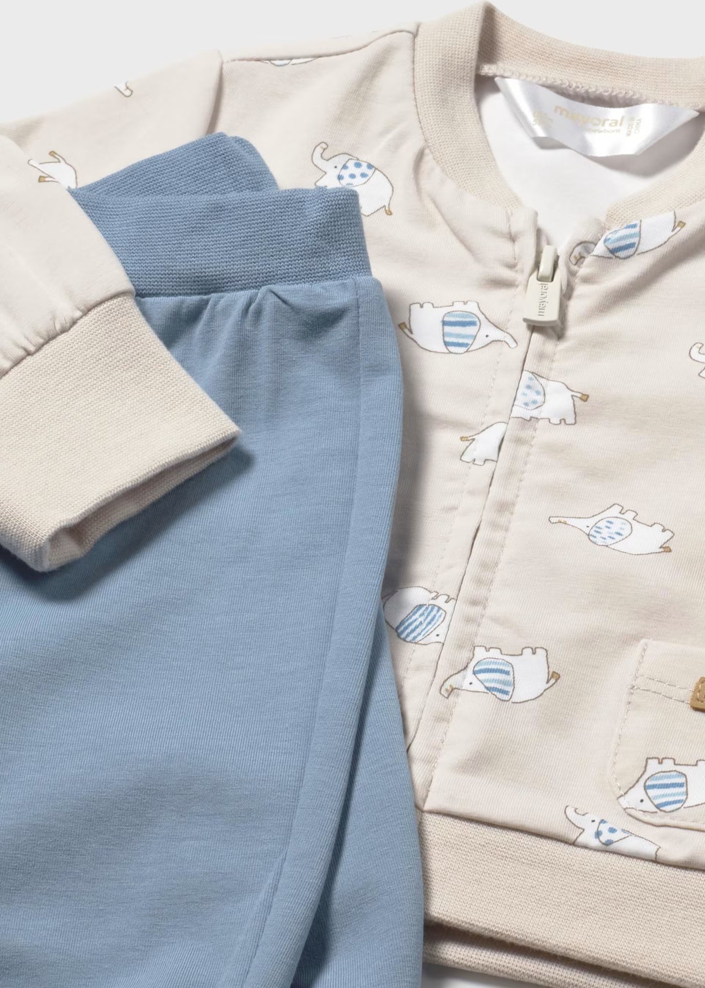 Conjunto azul pants con body recién nacido