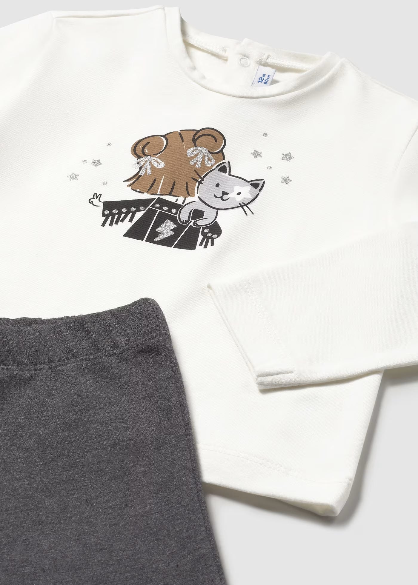 Conjunto de pants con playera bebé niña
