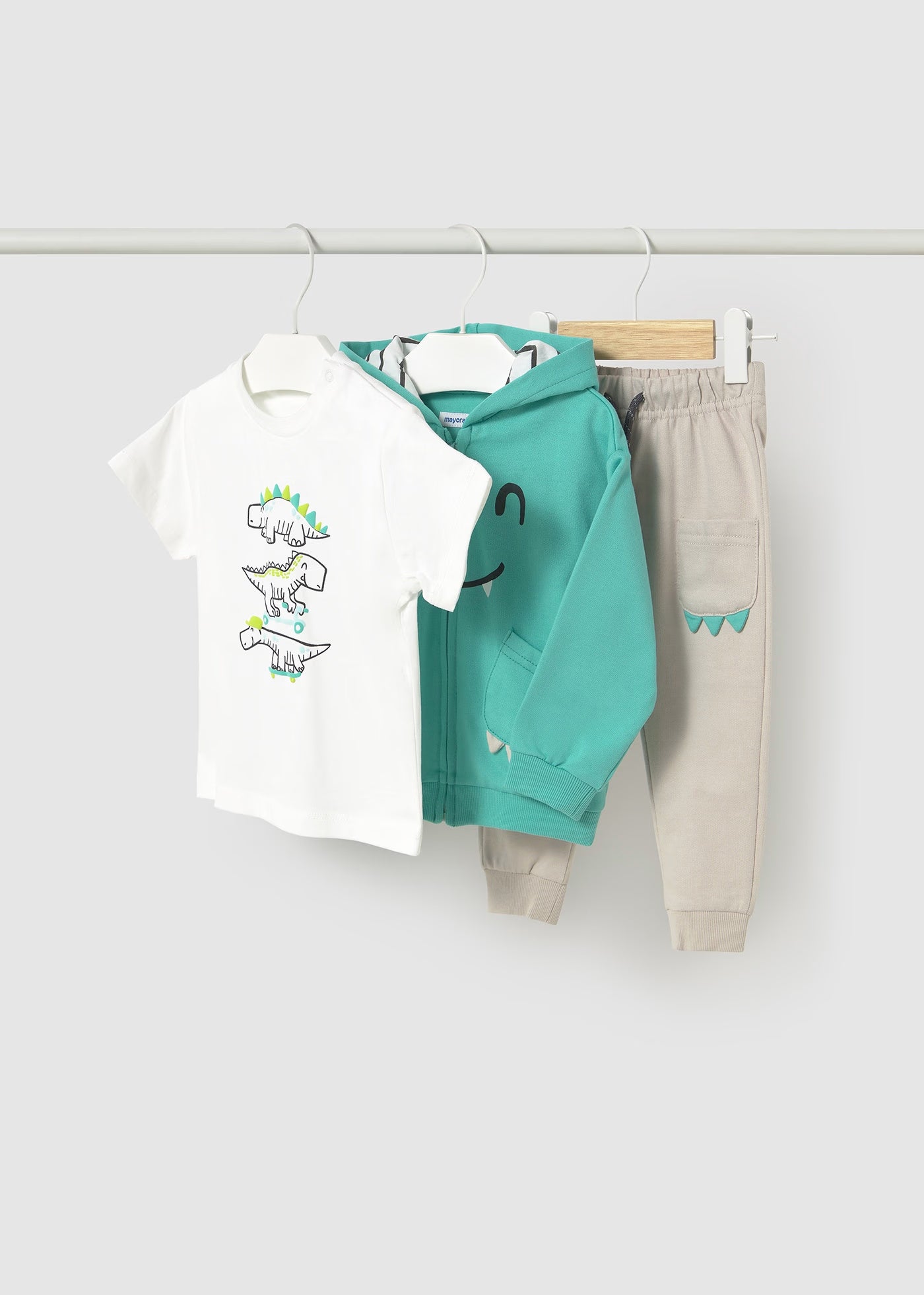 Conjunto de pants 3 piezas dino para bebé niño