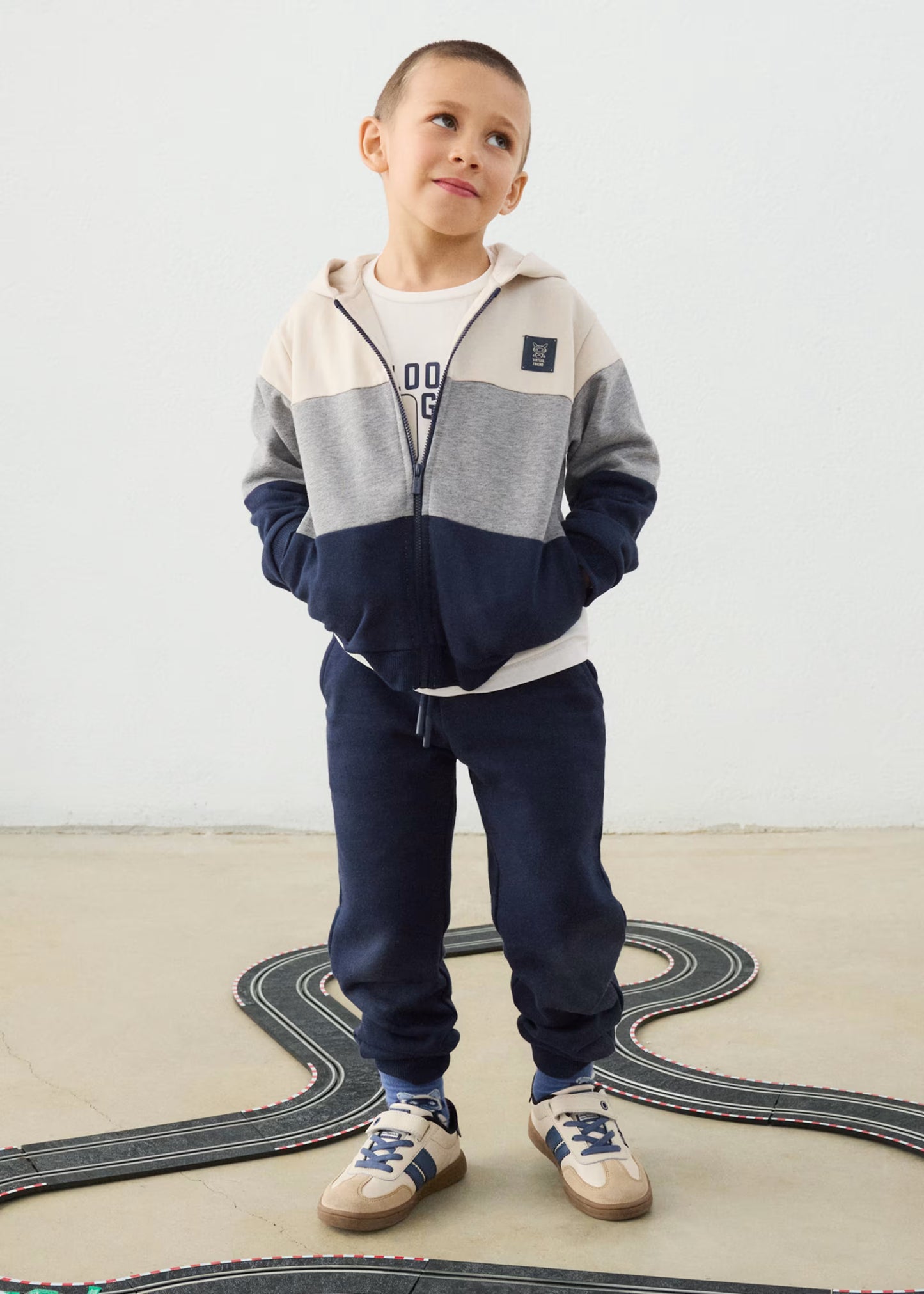 Conjunto de pants 3 piezas azul mini niño