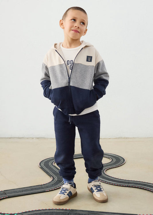 Conjunto de pants 3 piezas azul mini niño
