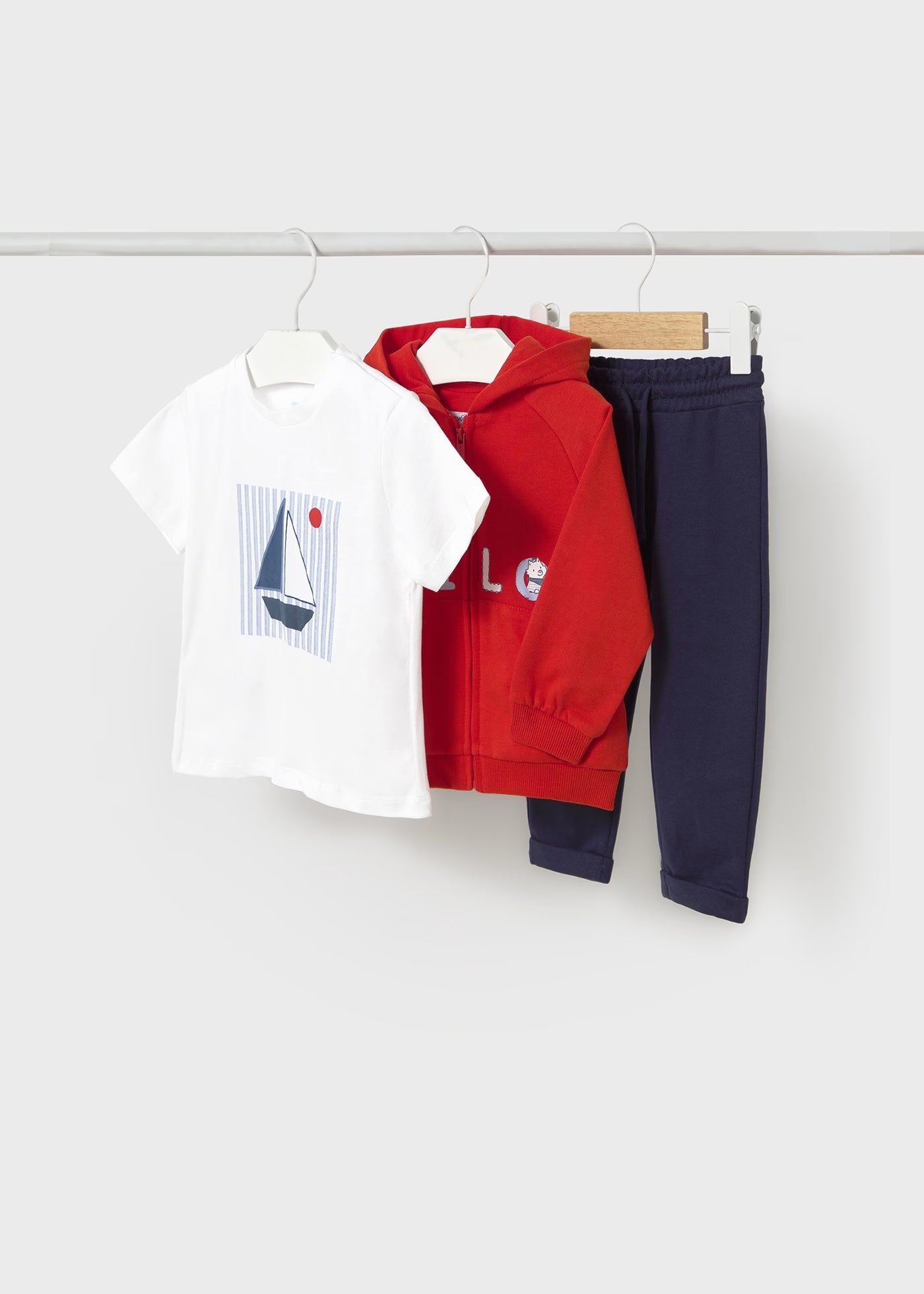 Conjunto de pants 3 piezas rojo para bebé niño