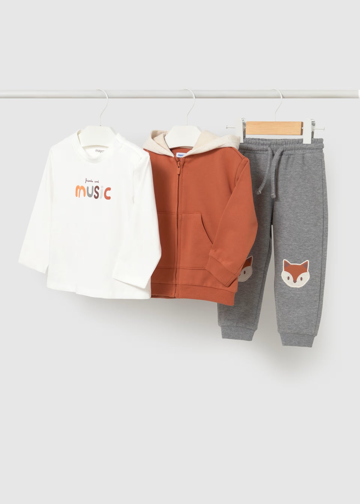 Conjunto de pants con sudadera zorrito bebé niño