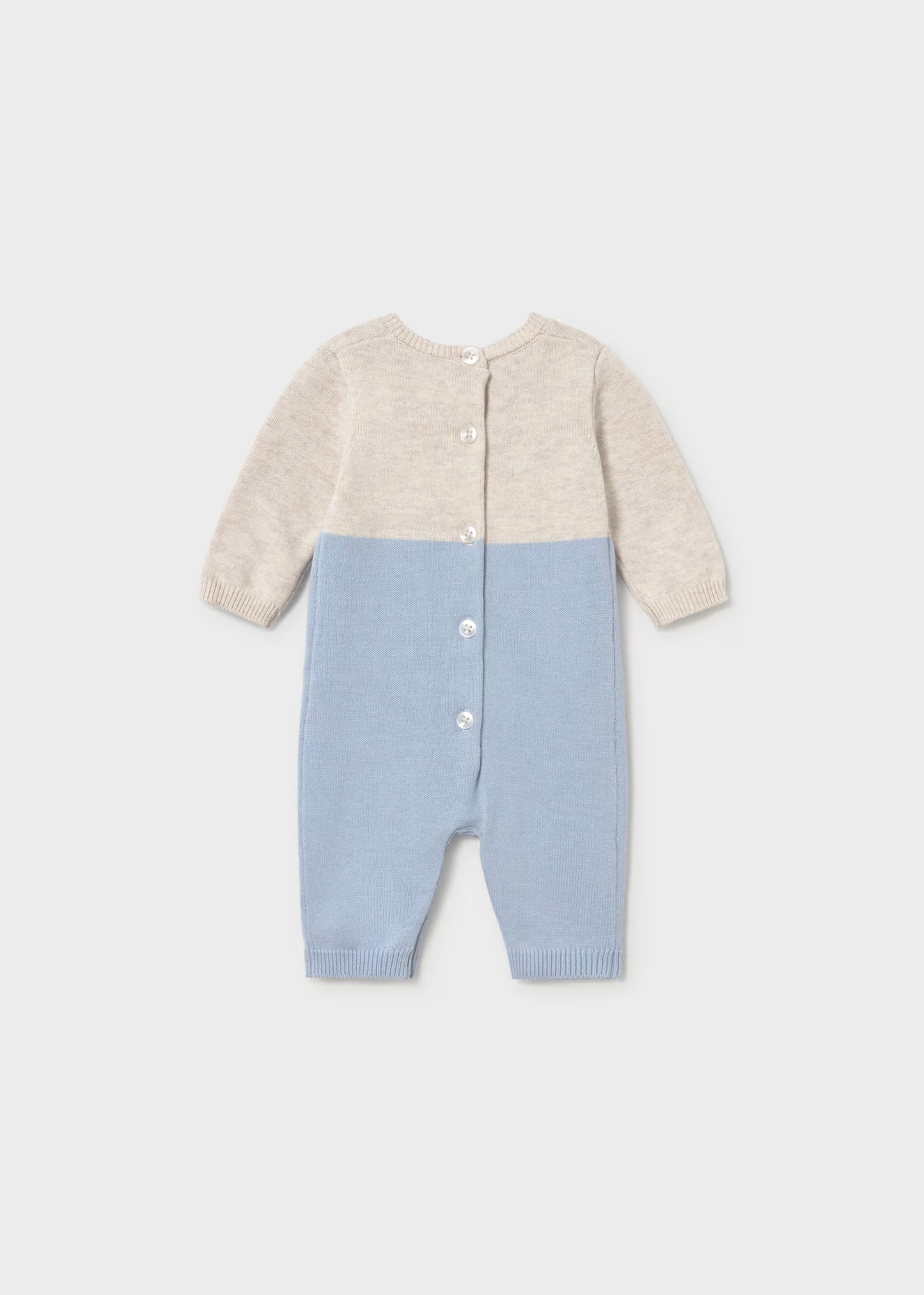 Pelele tricot azul cielo recién nacido