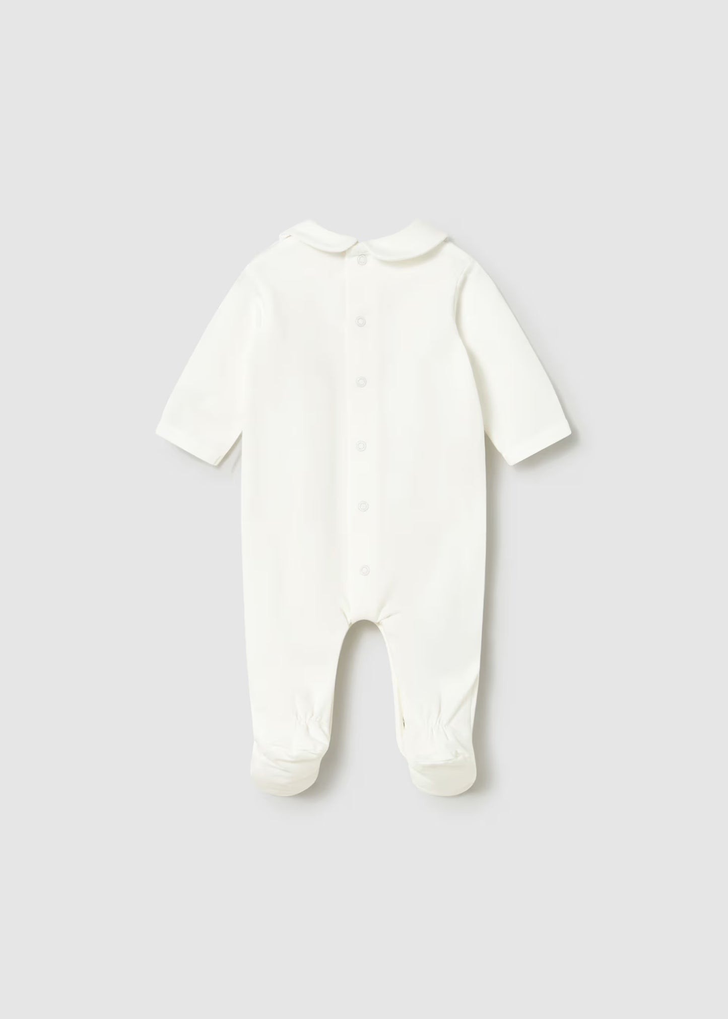 Pijama osito bordado blanco recién nacida