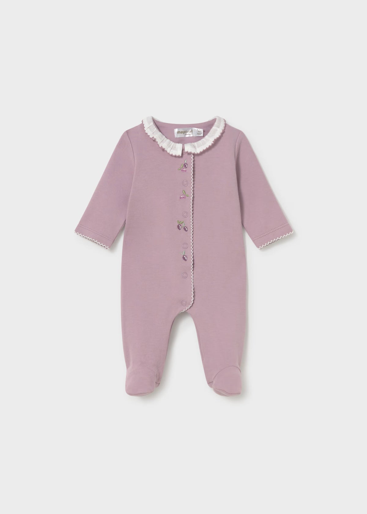 Pijama malva recién nacida