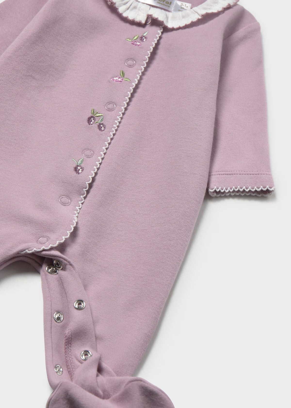 Pijama malva recién nacida