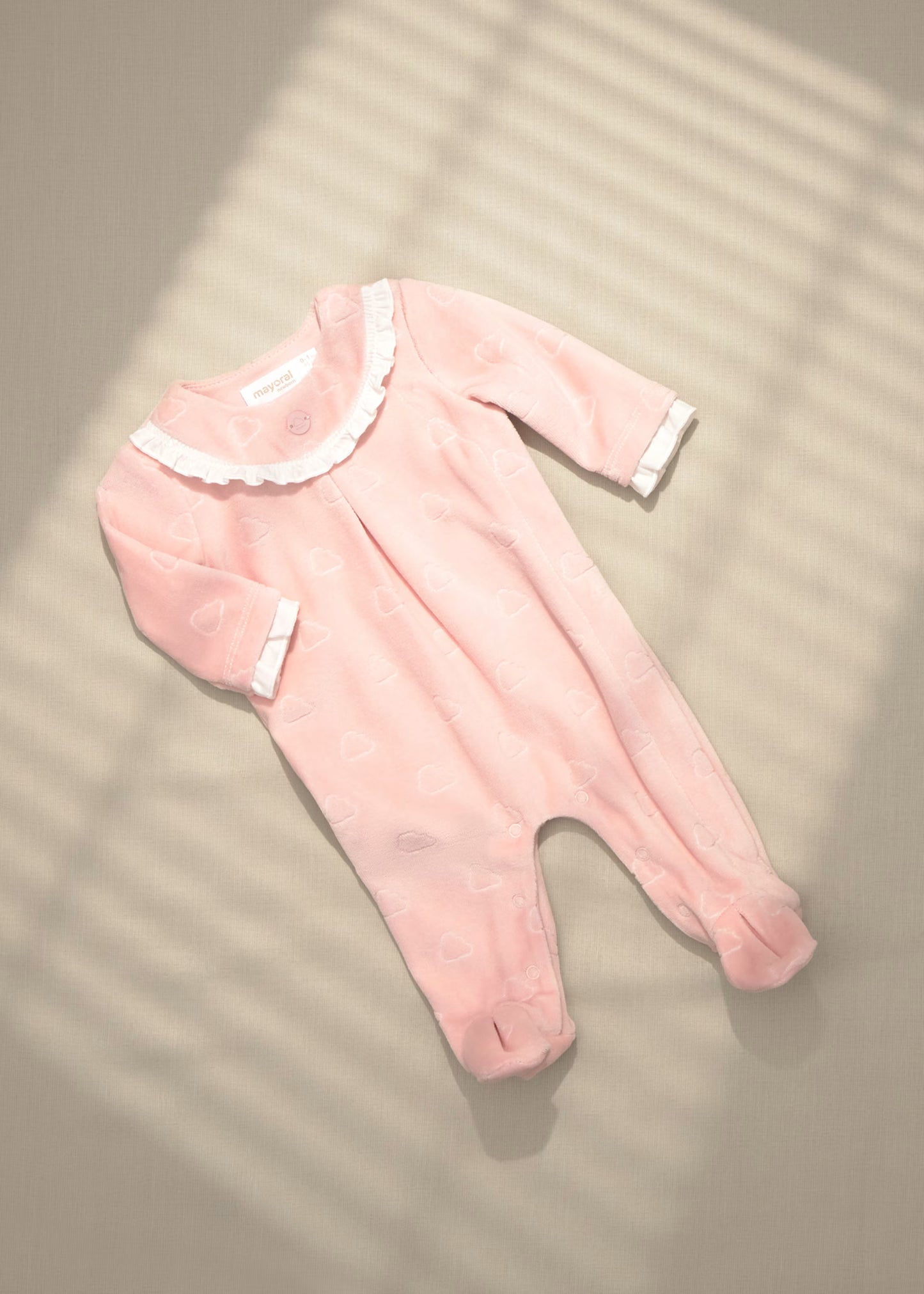 Pijama tundosado rosa recién nacida