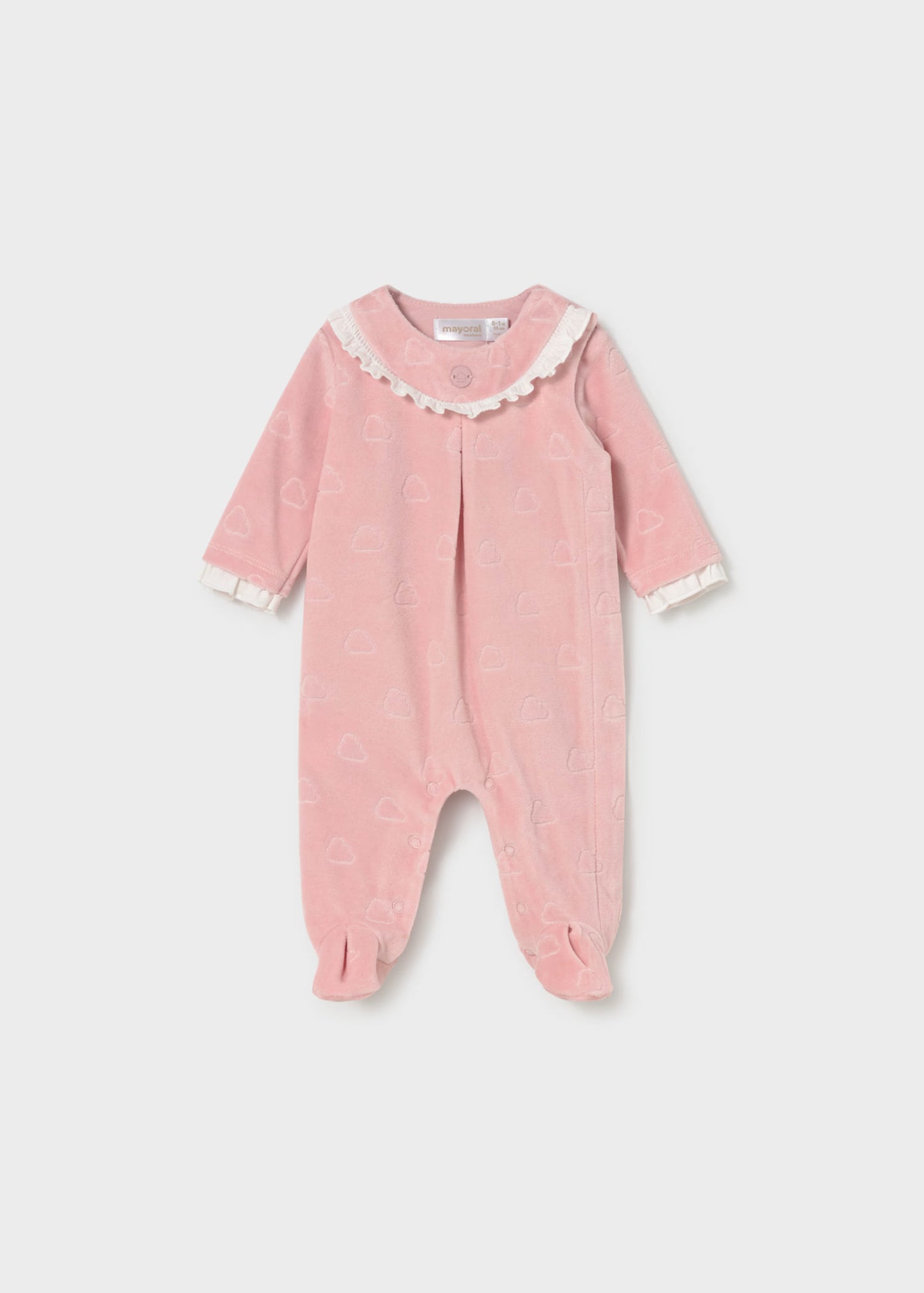 Pijama tundosado rosa recién nacida