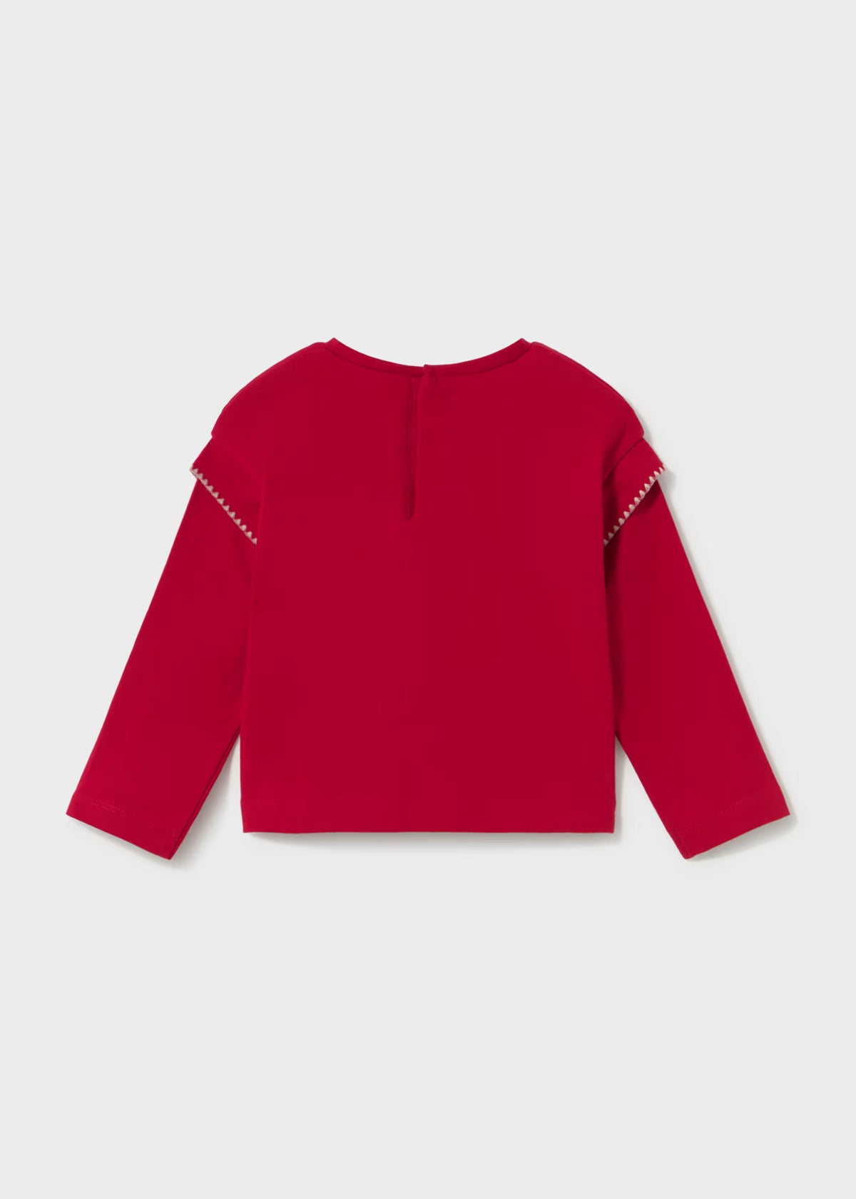Conjunto blusa roja pantalón felpa bebé niña