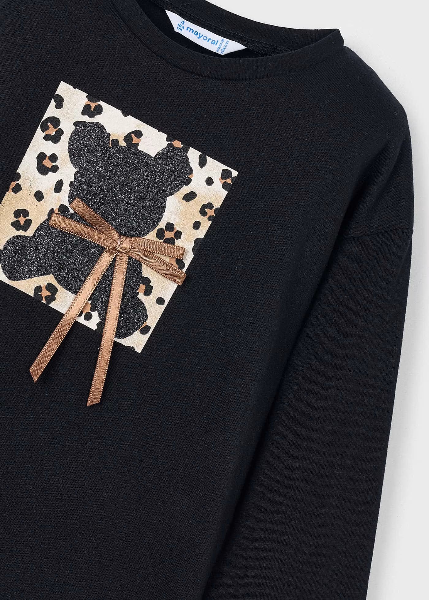 Conjunto leopardo leggings flare mini niña